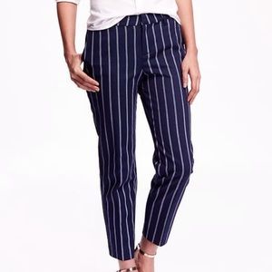 Old Navy blue and white strip trouser pants